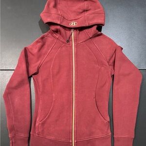 Lululemon Scuba Hoodie Light Cotton Fleece Savannah Gold Zip Jacket Size 4